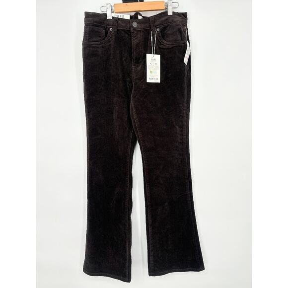 Kensie Pants - Kensie Jeans The Natalie High Rise Boot Cut Corduroy Pants Size 6 /28 Dark Brown